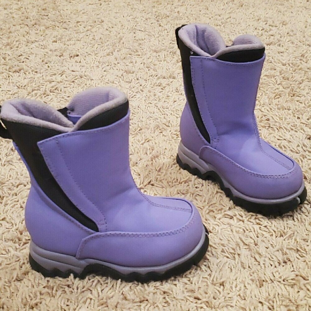 Lands End Lavender Purple Winter Boots Sz 5